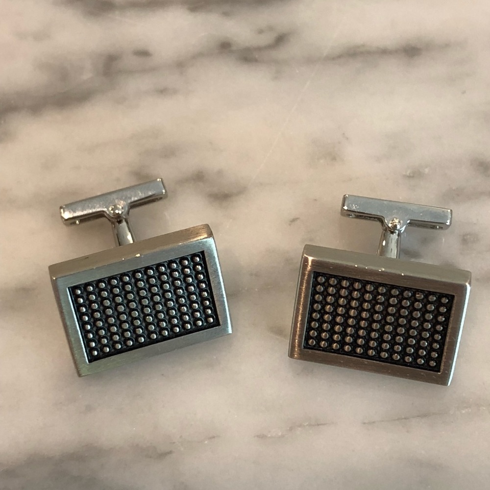 Black and silver cufflinks Kenneth Cole